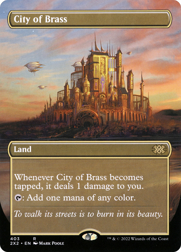 [ BL ] City of Brass (Borderless) #403 - RARE 2X2 - Double Masters 2022