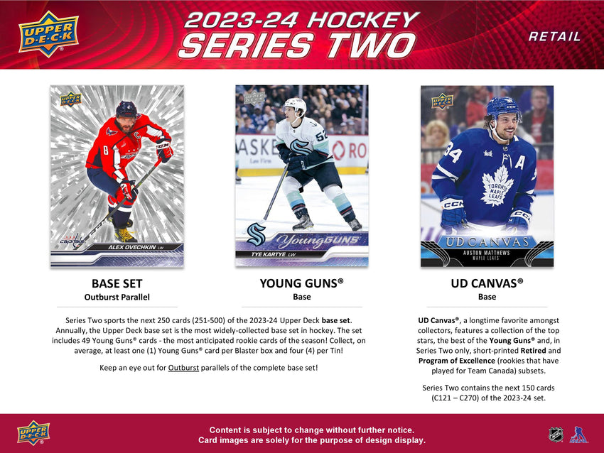 2023-24 Upper Deck Series 2 Hockey Blaster Box-Cherry Collectables