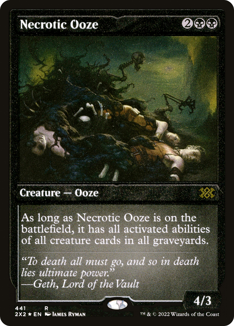 [ EF ] [FOIL] Necrotic Ooze (Foil Etched) #441 - RARE 2X2 - Double Masters 2022