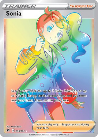HYPER RARE Sonia - 203/192 - Rebel Clash