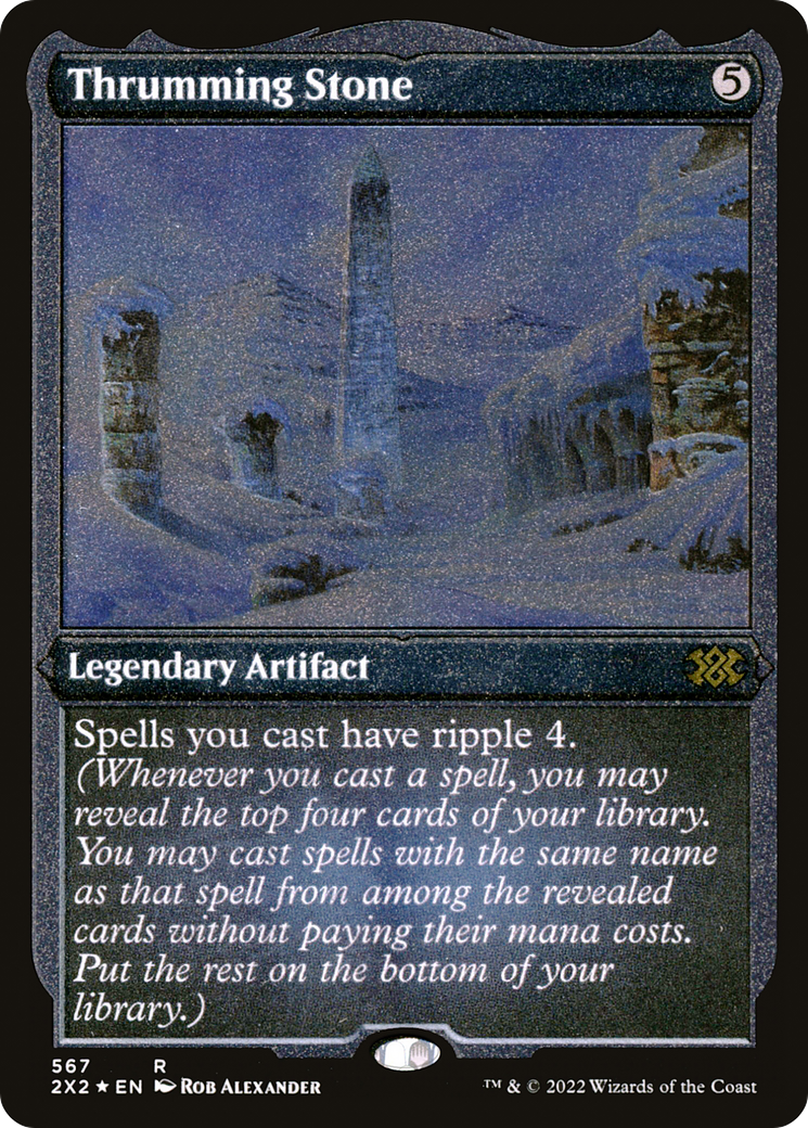 [ EF ] [FOIL] Thrumming Stone (Foil Etched) #567 - RARE 2X2 - Double Masters 2022