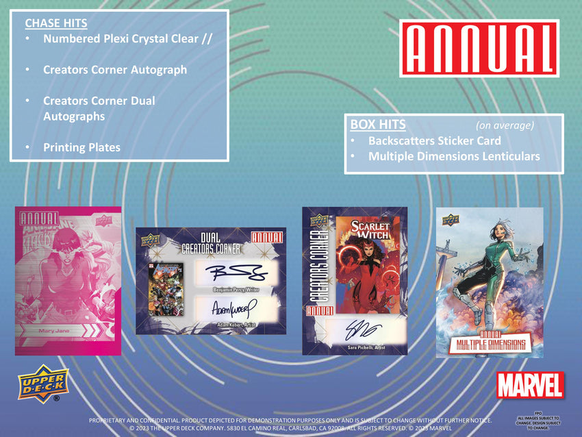 2022-23 Upper Deck Marvel Annual Trading Cards Hobby Box