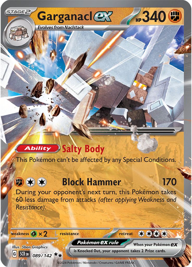 089/142 - Garganacl ex - Ultra Rare (Double Rare) Stellar Crown