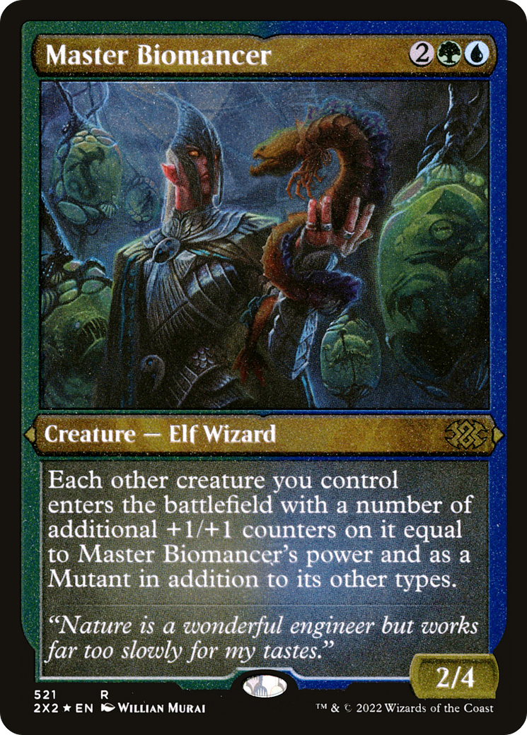 [ EF ] [FOIL] Master Biomancer (Foil Etched) #521 - RARE 2X2 - Double Masters 2022