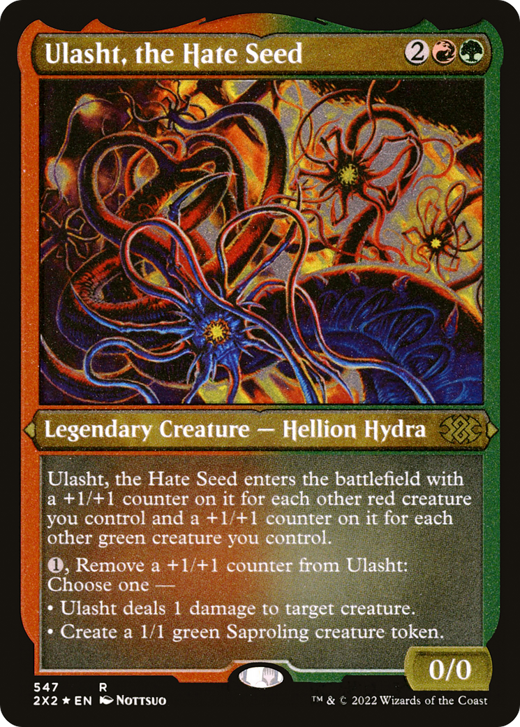 [ EF ] [FOIL] Ulasht, the Hate Seed (Foil Etched) #547 - RARE 2X2 - Double Masters 2022
