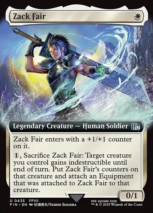 [EXTENDED FOIL] Zack Fair - #435 - Uncommon Final Fantasy