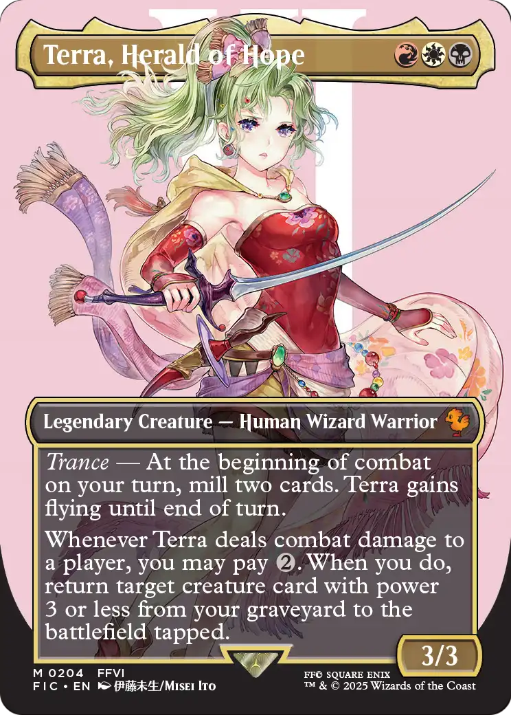Terra, Herald of Hope (Borderless) #204 - MYTHIC FIC - Commander: FINAL FANTASY