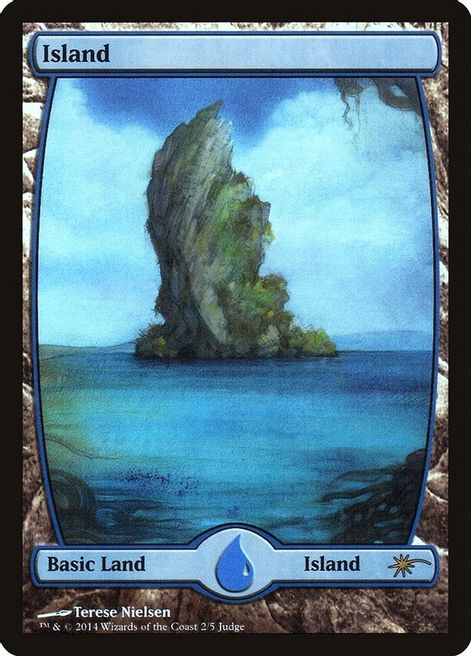 Foil Full Art Island - 2/5 Judge Promo