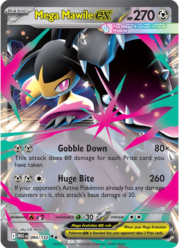 Mega Mawile ex - [  094/132 ] - Double Rare - Pokemon ME01 Mega Evolution