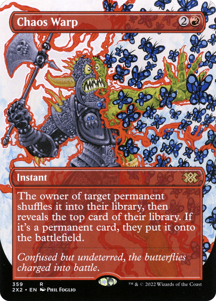 [ BL ] [FOIL] Chaos Warp (Borderless) #359 - RARE 2X2 - Double Masters 2022