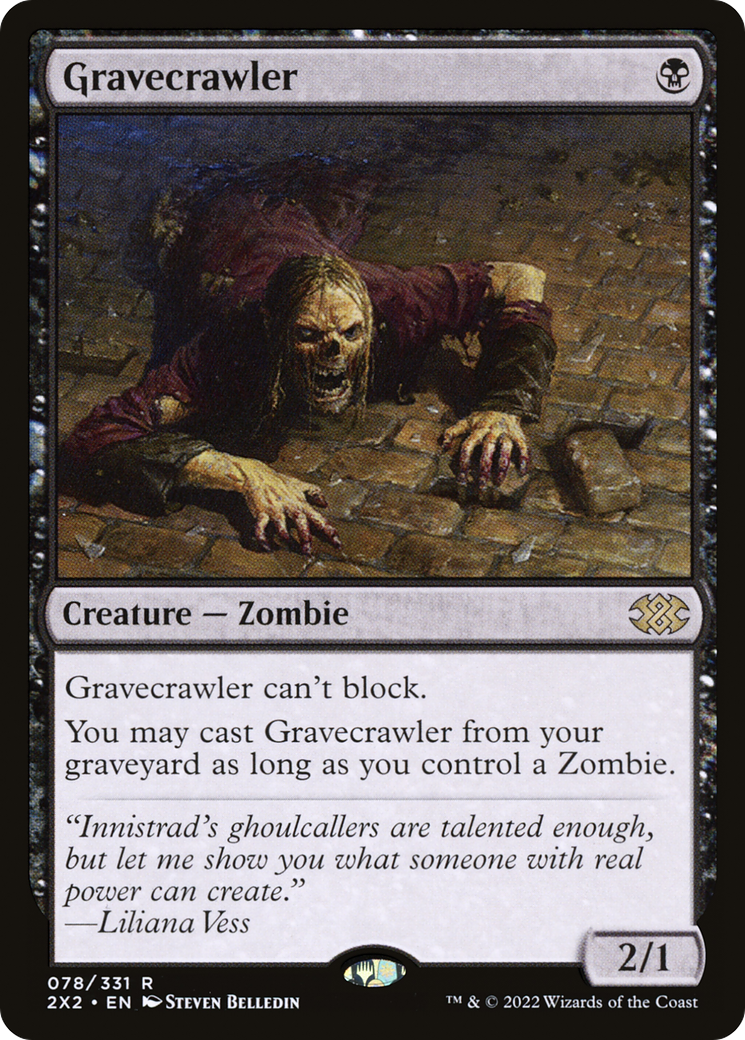 [FOIL] Gravecrawler #078 - RARE 2X2 - Double Masters 2022