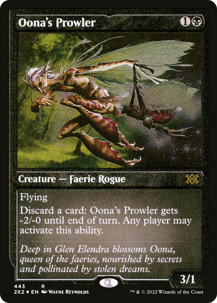 [ EF ] [FOIL] Oona's Prowler (Foil Etched) #443 - RARE 2X2 - Double Masters 2022