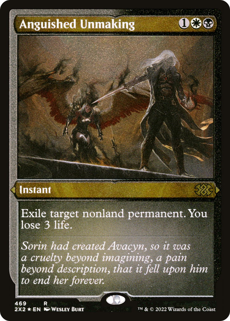 [ EF ] [FOIL] Anguished Unmaking (Foil Etched) #469 - RARE 2X2 - Double Masters 2022