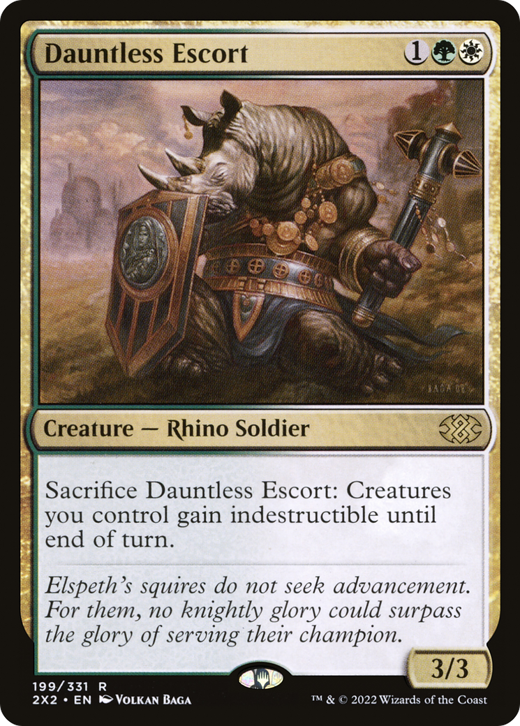 [FOIL] Dauntless Escort #199 - RARE 2X2 - Double Masters 2022