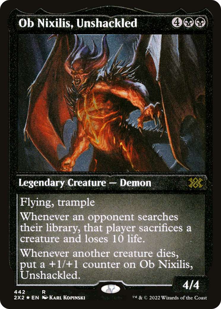[ EF ] [FOIL] Ob Nixilis, Unshackled (Foil Etched) #442 - RARE 2X2 - Double Masters 2022