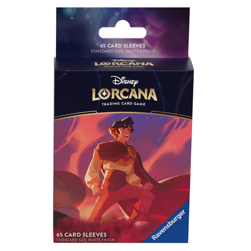 Lorcana TCG 65-Pack Sleeves - Aladdin, Heroic Outlaw