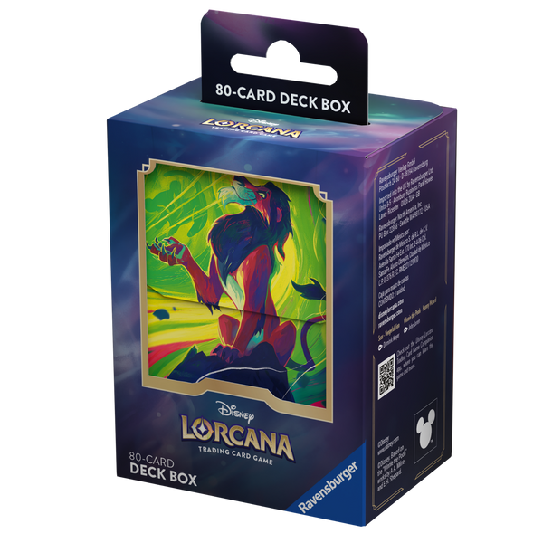 Lorcana TCG 80-Card Deck Box - Scar, Vengeful Lion