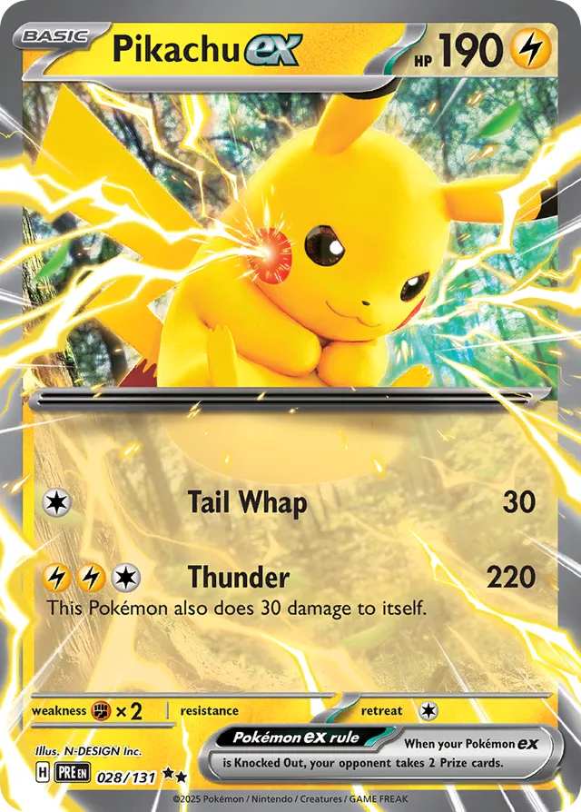 Pikachu ex - 028/131 - Double Rare Prismatic Evolutions