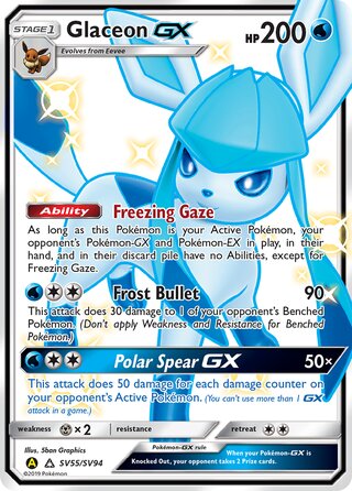 Glaceon GX - Sv55/sv94 - Shiny Ultra Rare - Hidden Fates