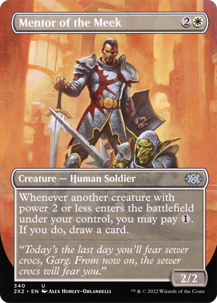 [ BL ] Mentor of the Meek (Borderless) #340 - UNCOMMON 2X2 - Double Masters 2022