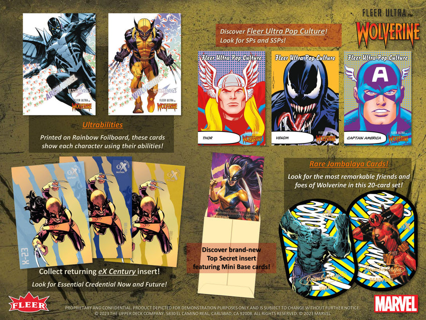 2023 Upper Deck Marvel Fleer Ultra Wolverine Hobby Box (Pre Order Jun 13)