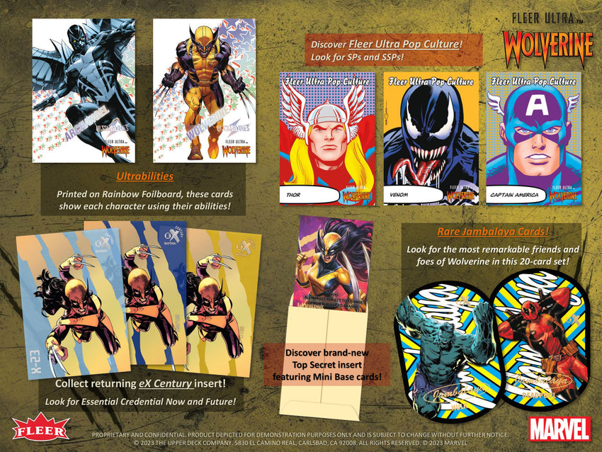 2023 Upper Deck Marvel Fleer Ultra Wolverine Hobby Pack