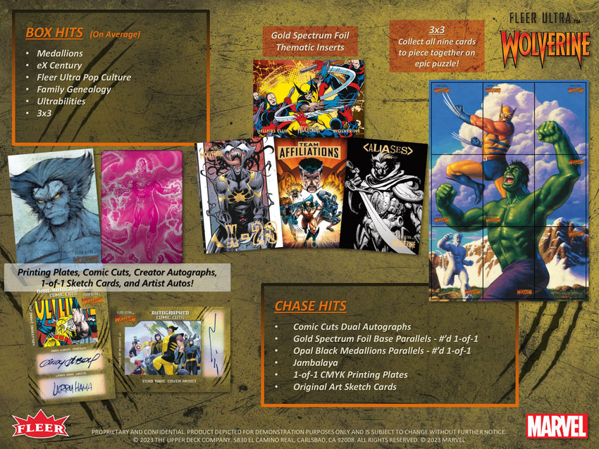 2023 Upper Deck Marvel Fleer Ultra Wolverine Hobby Box (Pre Order Jun 13)