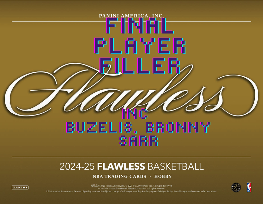 FINAL PLAYER FLAWLESS FILLER inc Buzelis, Bronny, Sarr 1 PACK Opening - #31059・Random Team (Jan 14 4pm)