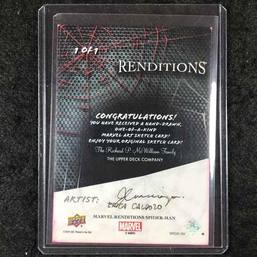 2024 Marvel Renditions Spider-Man AGONY Artist Sketch ERICA CALDOZO