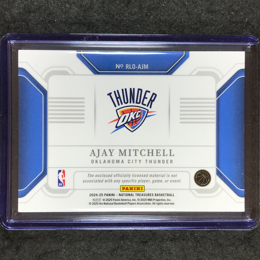 2024-25 National Treasures AJAY MITCHELL Rookie Logoman Patch Relic 4/5