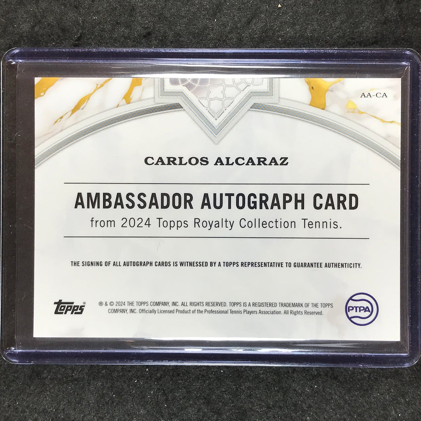 2024 Topps Royalty Tennis CARLOS ALCARAZ Ambassador Autographs Blue 10/25