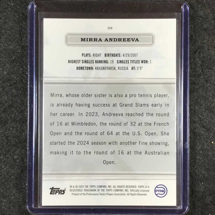 2024 Topps Royalty Tennis MIRRA ANDREEVA Rookie Base Red 13/15 #39