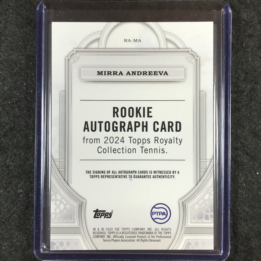 2024 Topps Royalty Tennis MIRRA ANDREEVA Rookie Autograph Base 58/75