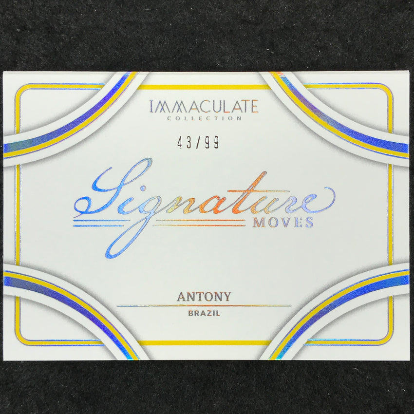 2024-25 Immaculate Soccer ANTONY Signature Moves Autographed Booklet 43/99