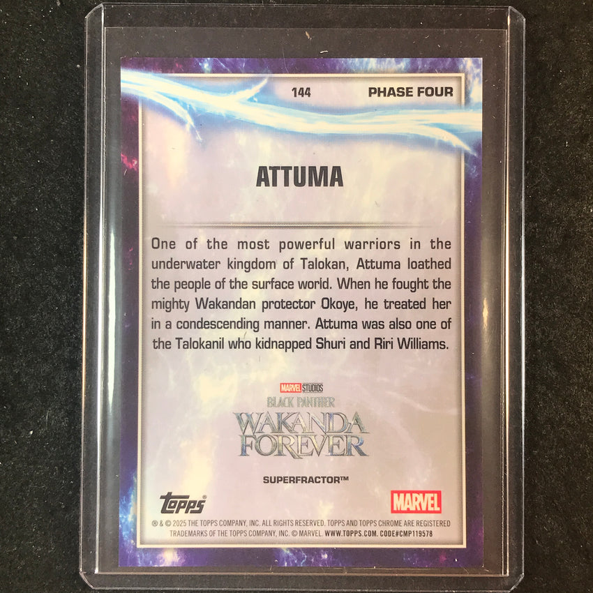 2025 Topps Chrome Marvel Studios ATTUMA Base Gold Superfractor 1/1 #144