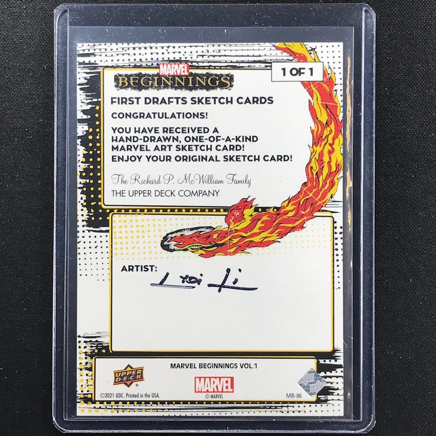 2022 Marvel Beginnings Vol. 2 Series 1 Storm Sketch Card 1/1 Lydi Li Tubillara