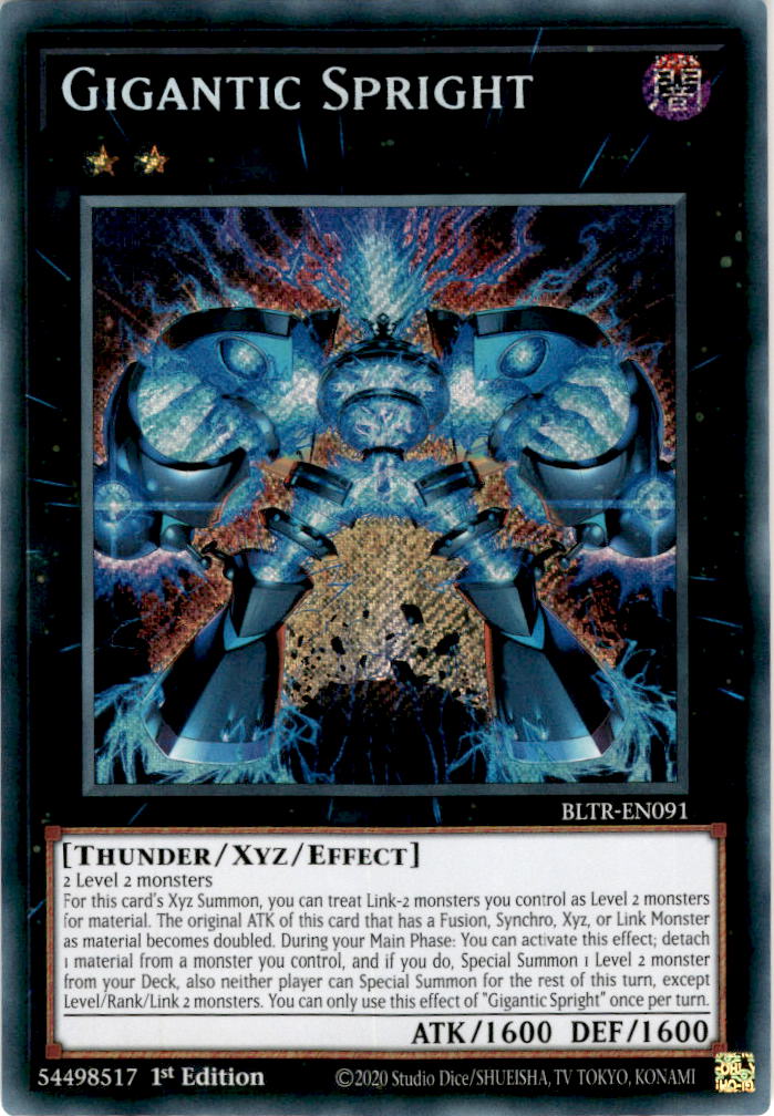 Gigantic Spright - BLTR-EN091 - Secret Rare 1st Edition