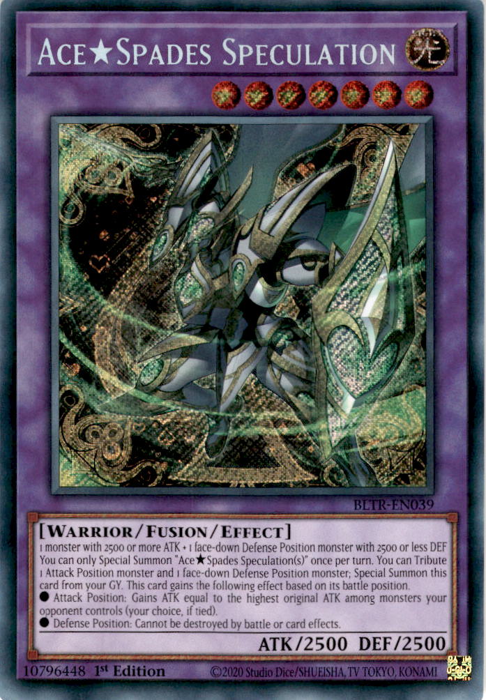 Ace Spades Speculation - BLTR-EN039 - Secret Rare 1st Edition
