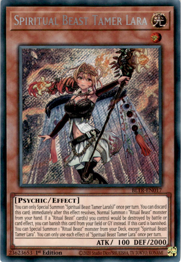 Spiritual Beast Tamer Lara - BLTR-EN017 - Secret Rare 1st Edition