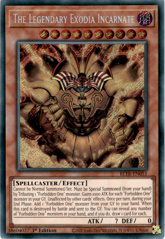 The Legendary Exodia Incarnate - BLTR-EN051 - Secret Rare 1st Edition