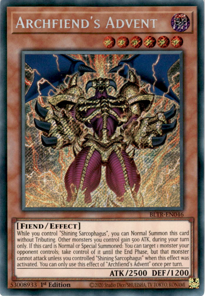 Archfiend Advent - BLTR-EN046 - Secret Rare 1st Edition