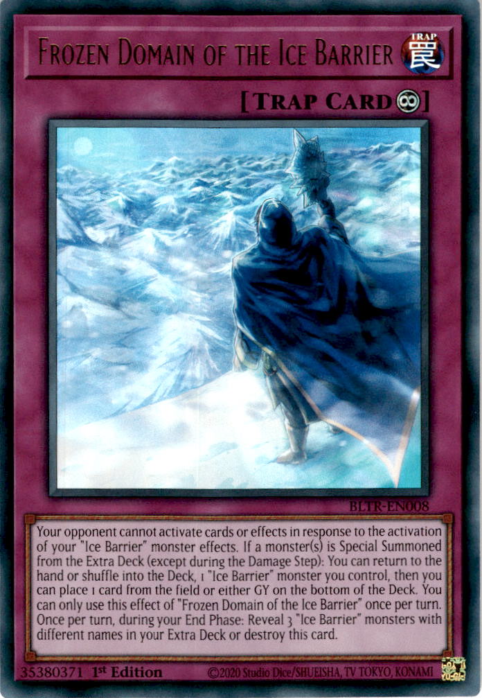 Frozen Domain of the Ice Barrier - BLTR-EN008 - Ultra Rare 1st Edition