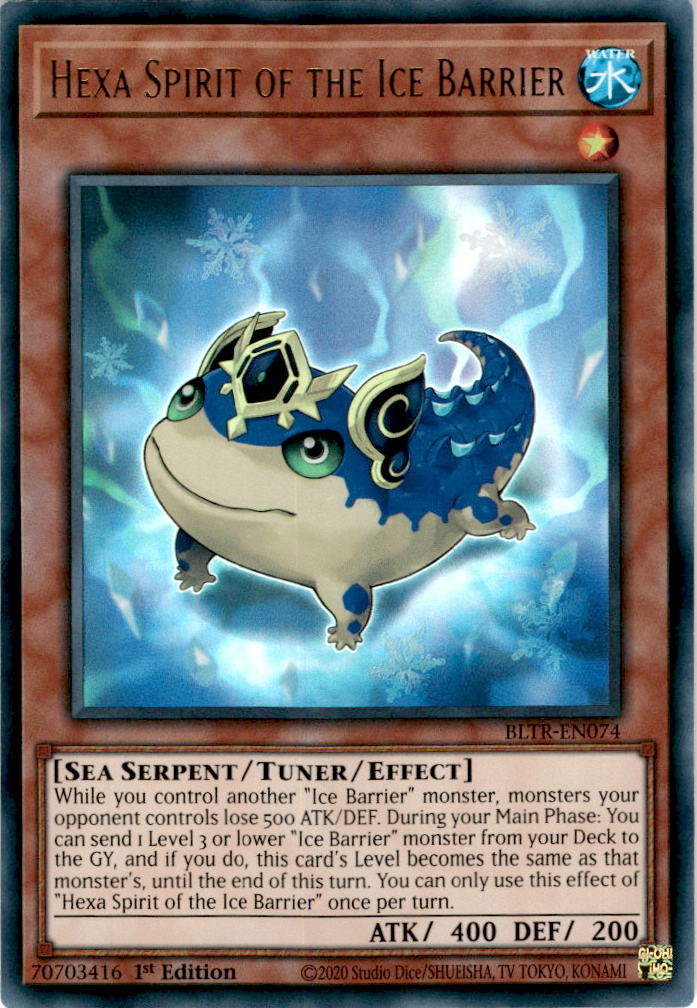 Hexa Spirit of the Ice Barrier - BLTR-EN074 - Ultra Rare 1st Edition
