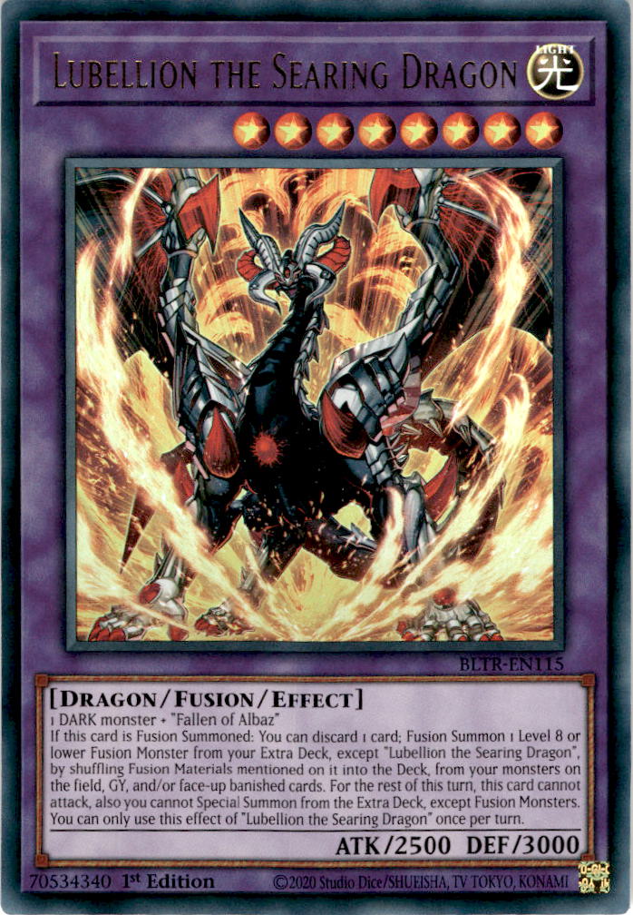 Lubellion the Searing Dragon - BLTR-EN115 - Ultra Rare 1st Edition