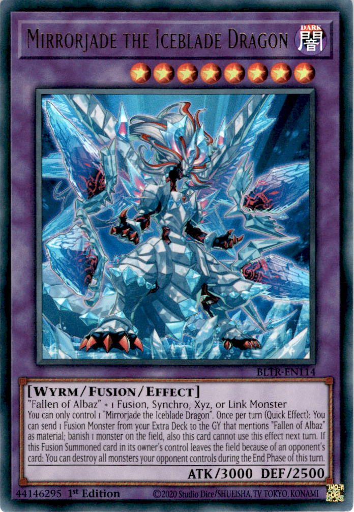 Mirrorjade the Iceblade Dragon - BLTR-EN114 - Ultra Rare 1st Edition
