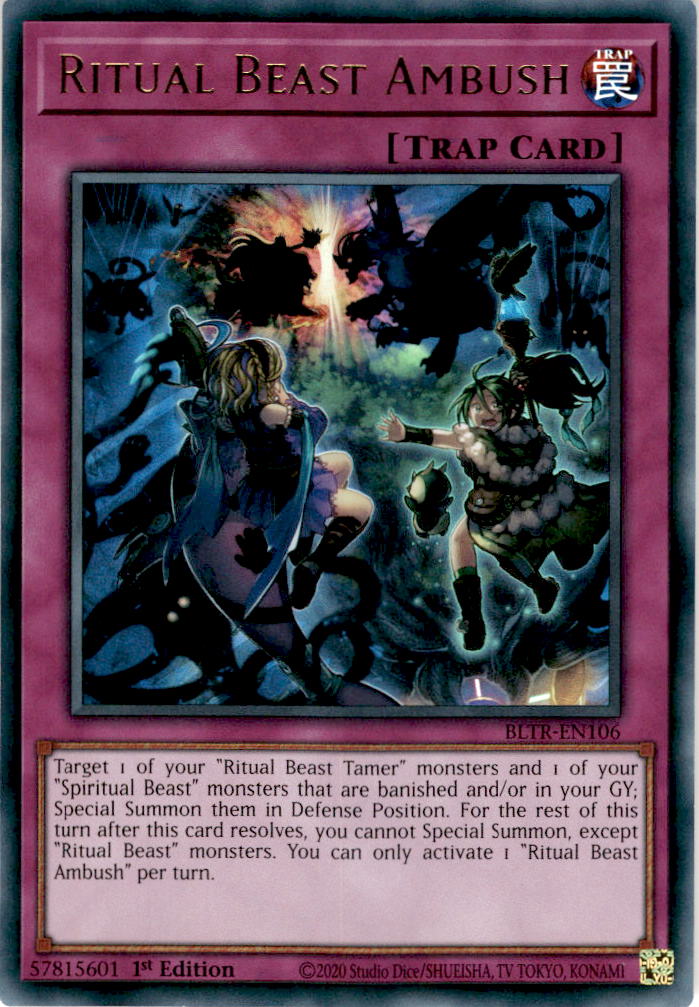 Ritual Beast Ambush - BLTR-EN106 - Ultra Rare 1st Edition