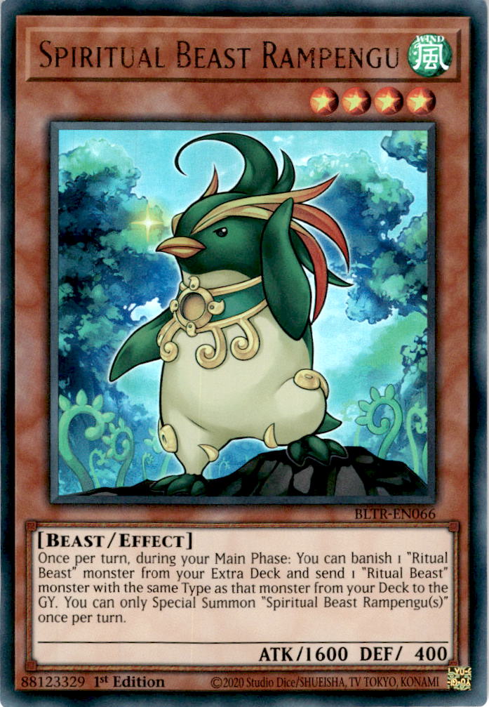 Spiritual Beast Rampengu - BLTR-EN066 - Ultra Rare 1st Edition