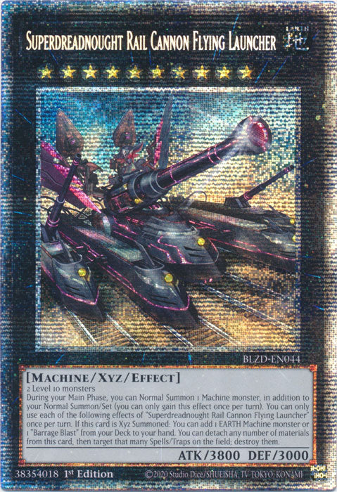 [STARLIGHT RARE] Superdreadnought Rail Cannon Gustav Rocket - (BLZD-EN043) - Starlight Rare 1st Edition
