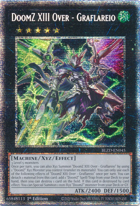 [STARLIGHT RARE] DoomZ XIII Over - Graflareio - (BLZD-EN045) - Starlight Rare 1st Edition