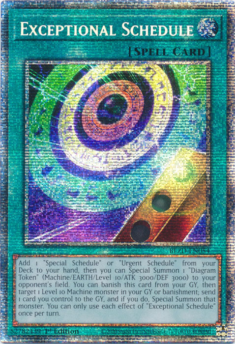 [STARLIGHT RARE] Exceptional Schedule - (BLZD-EN054) - Starlight Rare 1st Edition